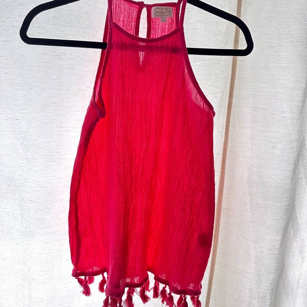 Mud Pie Fuchsia Sleeveless Top